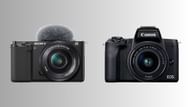 A comparison between the Sony ZV-E10 vs Canon M50 Mark II (Image via Sony and Canon)